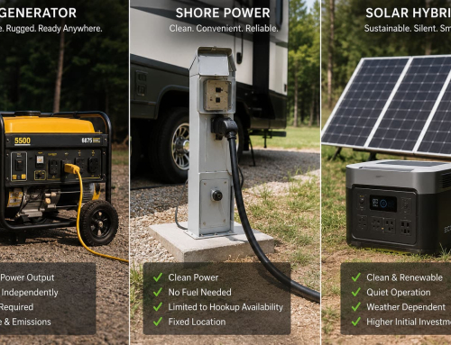 Powering a Cool-Down Trailer in the Middle of Nowhere: Generator, Shore Power, and Solar Hybrid Compared